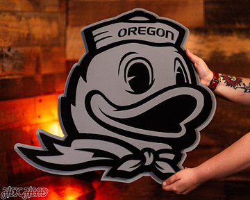 MONOCHROME - Oregon Ducks 3D Vintage Metal Wall Art