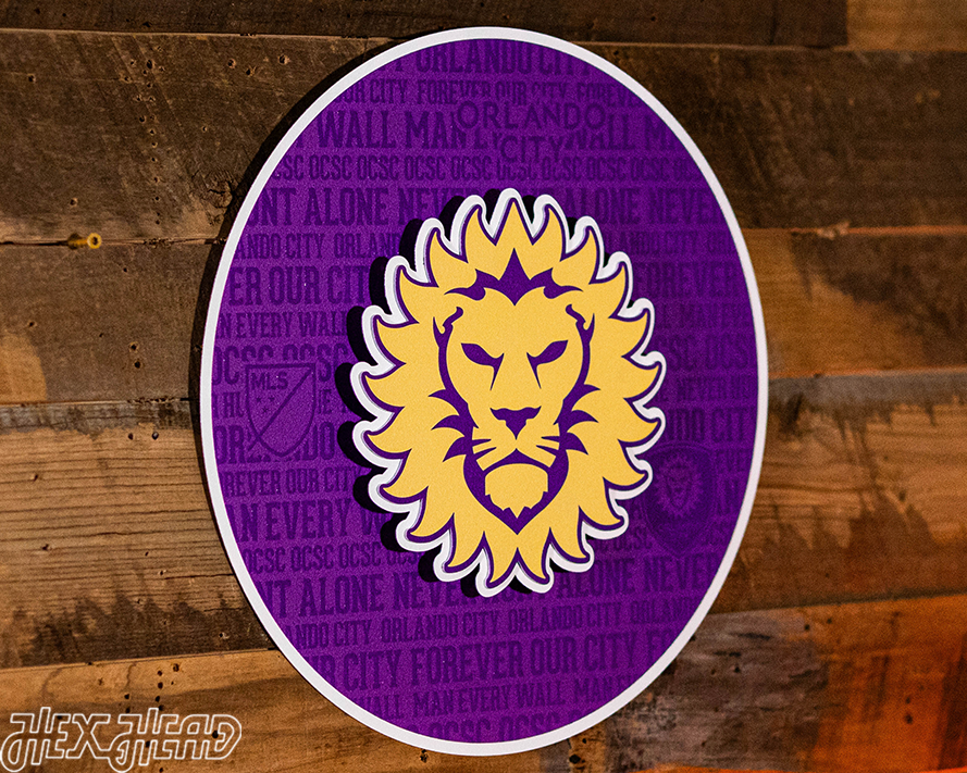 Orlando City CRAFT SERIES 3D Embossed Metal Wall Art