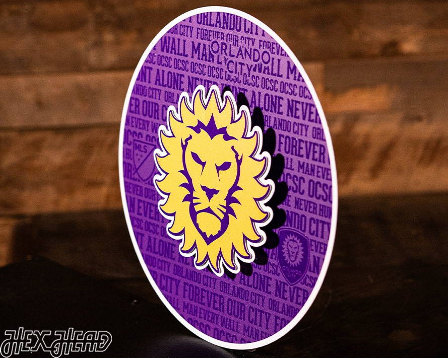 Orlando City CRAFT SERIES 3D Embossed Metal Wall Art