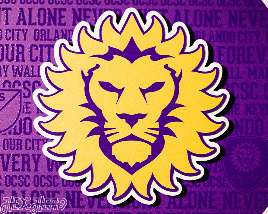 Orlando City CRAFT SERIES 3D Embossed Metal Wall Art