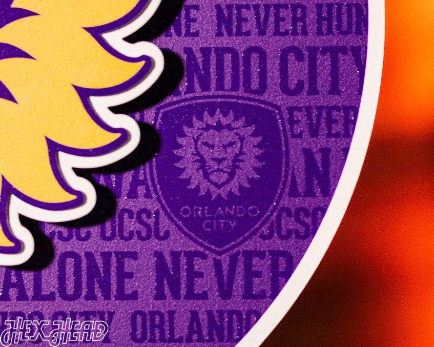 Orlando City CRAFT SERIES 3D Embossed Metal Wall Art