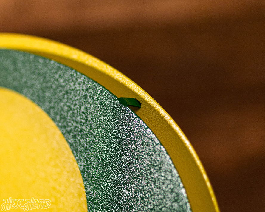 Oregon Ducks Classic "O" Green on Yellow 3D Vintage Metal Wall Art