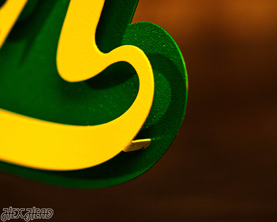 Oregon Ducks  Script 3D Vintage Metal Wall Art