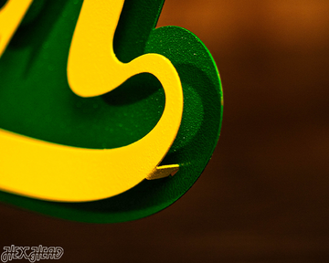 Oregon Ducks  Script 3D Vintage Metal Wall Art