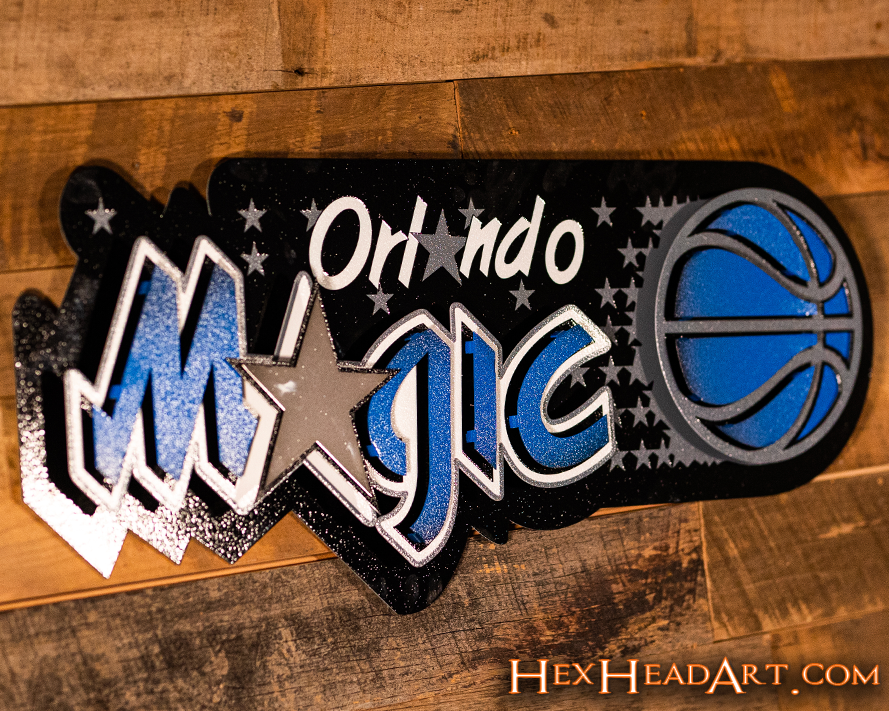 Orlando Magic RETRO 1989 3D Vintage Metal Wall Art