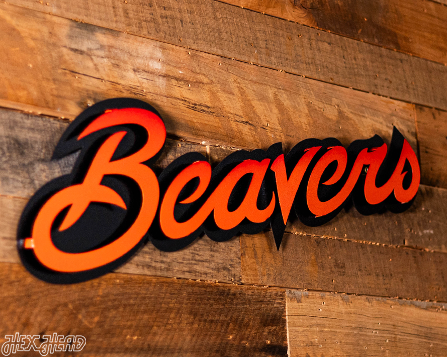 Oregon State "Beavers" 3D Metal Wall Art