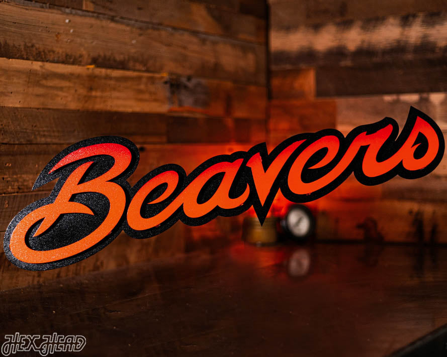 Oregon State "Beavers" 3D Metal Wall Art