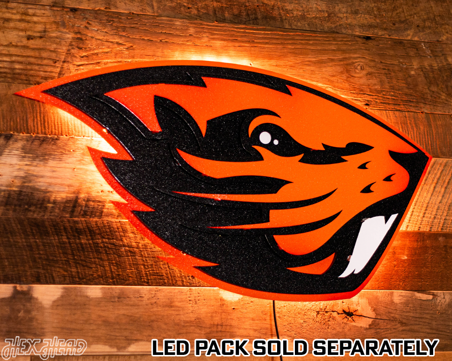 Oregon State Beaver 3D Metal Wall Art