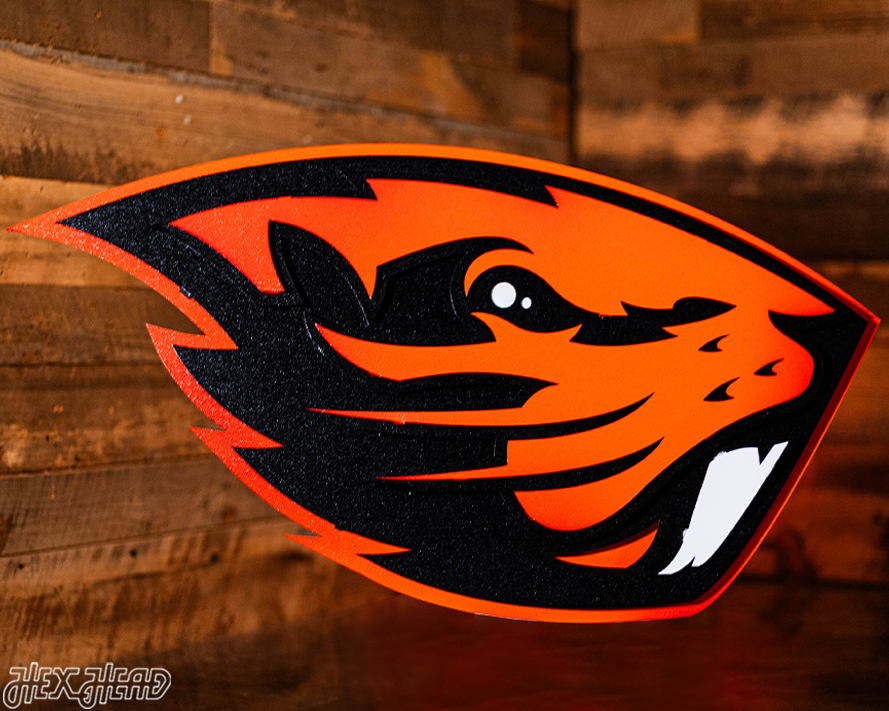 Oregon State Beaver 3D Metal Wall Art