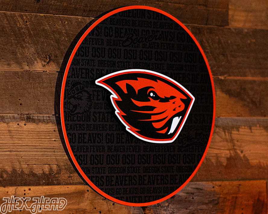 Oregon State Beaver CRAFT SERIES 3D Embossed Metal Wall Art