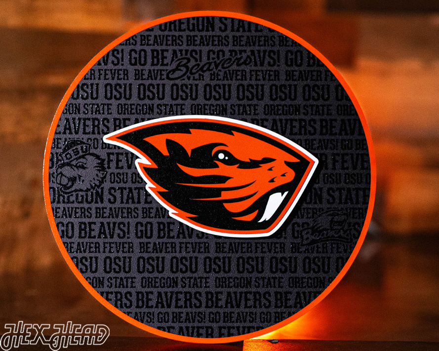 Oregon State Beaver CRAFT SERIES 3D Embossed Metal Wall Art