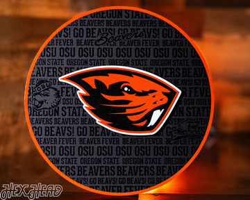 Oregon State Beaver CRAFT SERIES 3D Embossed Metal Wall Art
