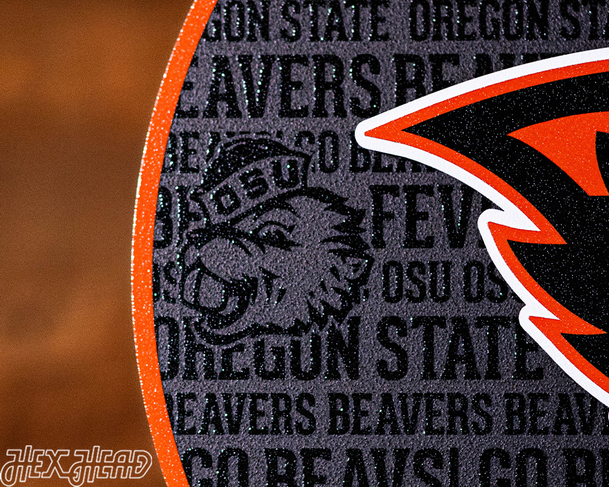 Oregon State Beaver CRAFT SERIES 3D Embossed Metal Wall Art