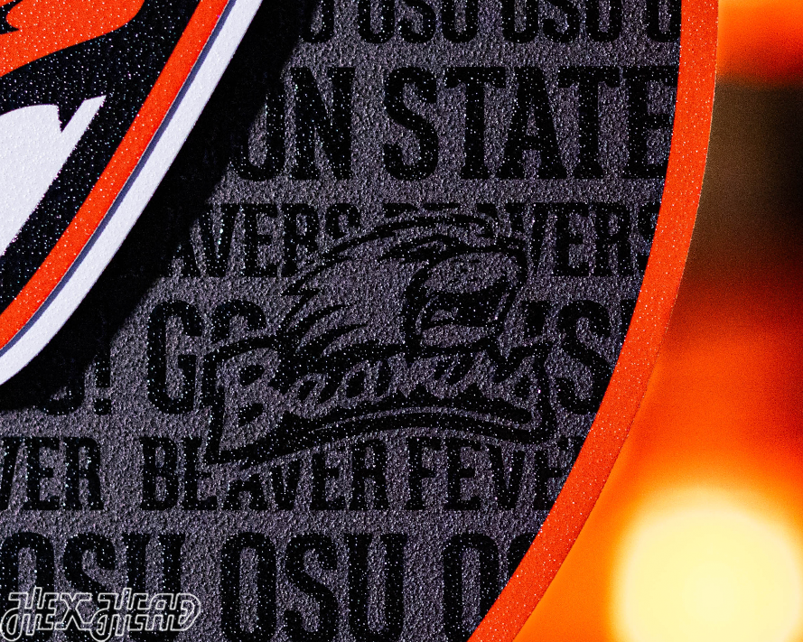 Oregon State Beaver CRAFT SERIES 3D Embossed Metal Wall Art