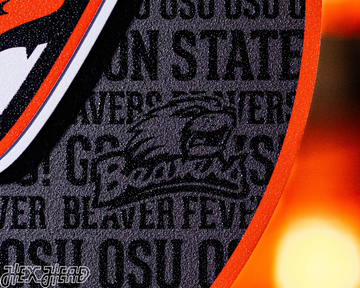 Oregon State Beaver CRAFT SERIES 3D Embossed Metal Wall Art