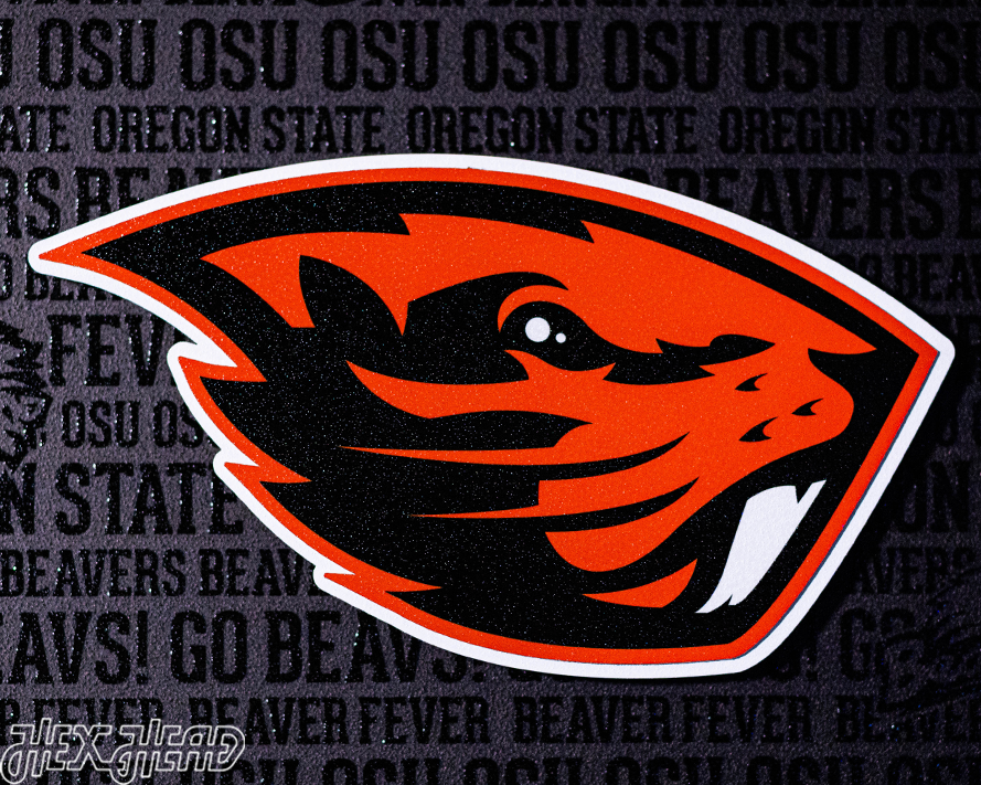 Oregon State Beaver CRAFT SERIES 3D Embossed Metal Wall Art