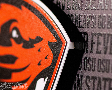 Oregon State Beaver CRAFT SERIES 3D Embossed Metal Wall Art