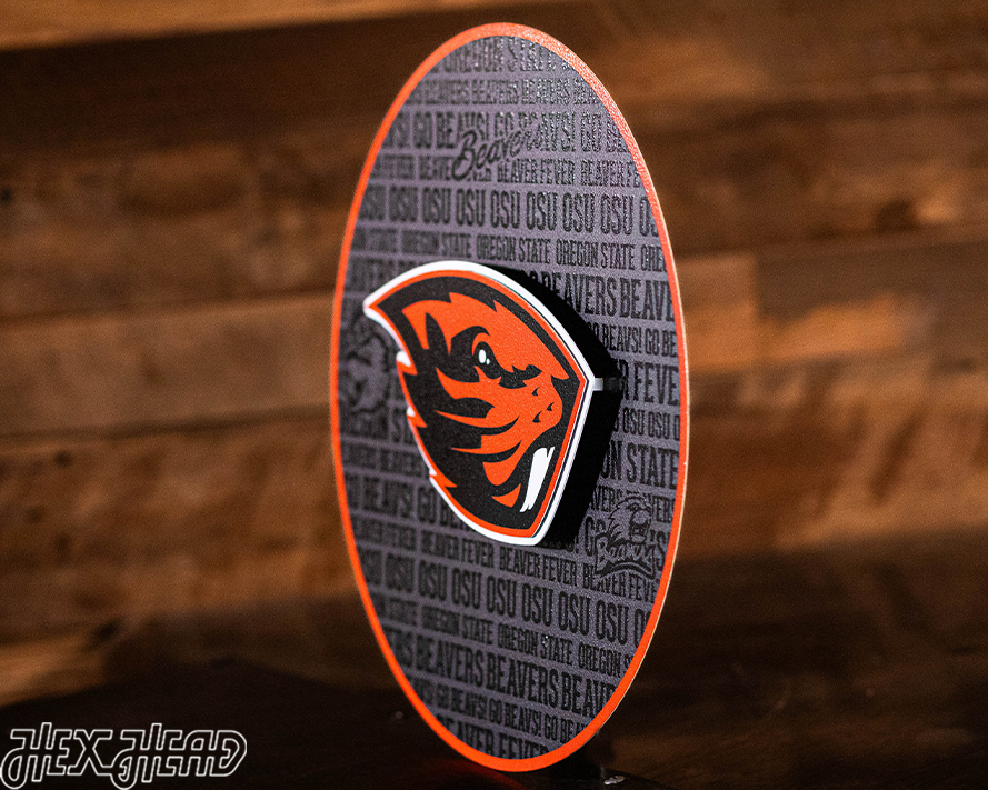 Oregon State Beaver CRAFT SERIES 3D Embossed Metal Wall Art