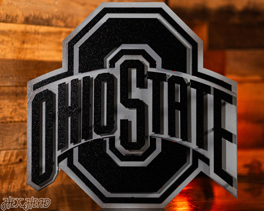 MONOCHROME - The Ohio State 3D Metal Artwork