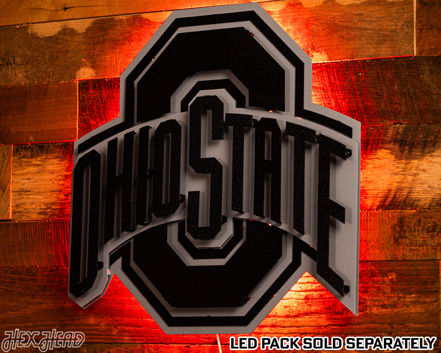 MONOCHROME - The Ohio State 3D Metal Artwork