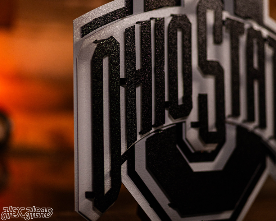MONOCHROME - The Ohio State 3D Metal Artwork