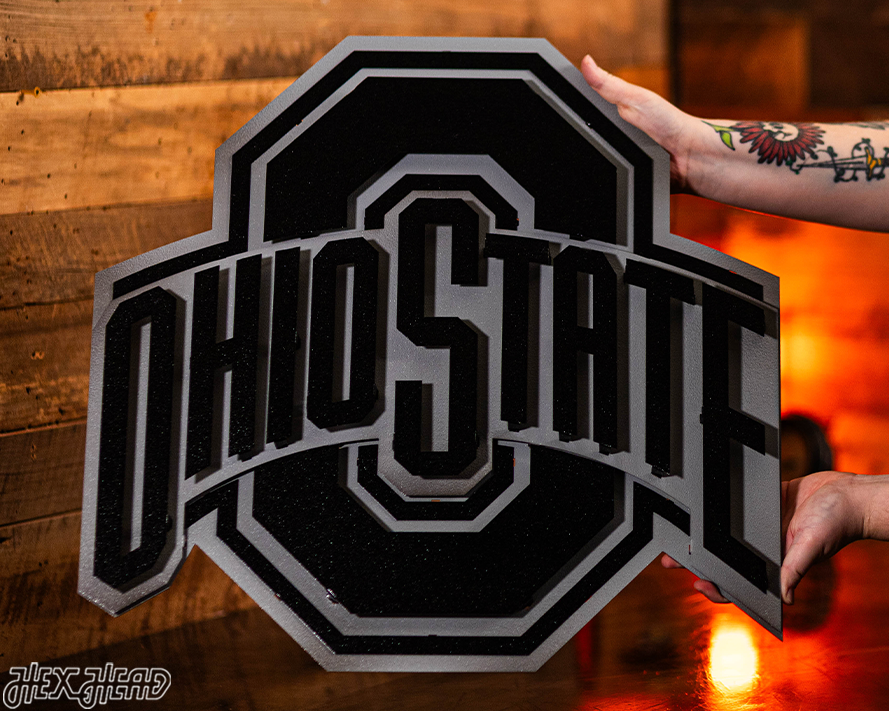 MONOCHROME - The Ohio State 3D Metal Artwork