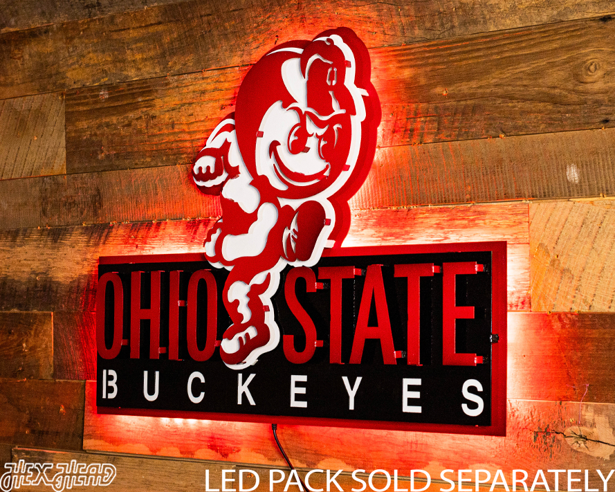 The Ohio State "Brutus" 3D Metal Artwork