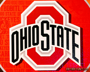 Ohio State Buckeyes CRAFT SERIES 3D Embossed Metal Wall Art