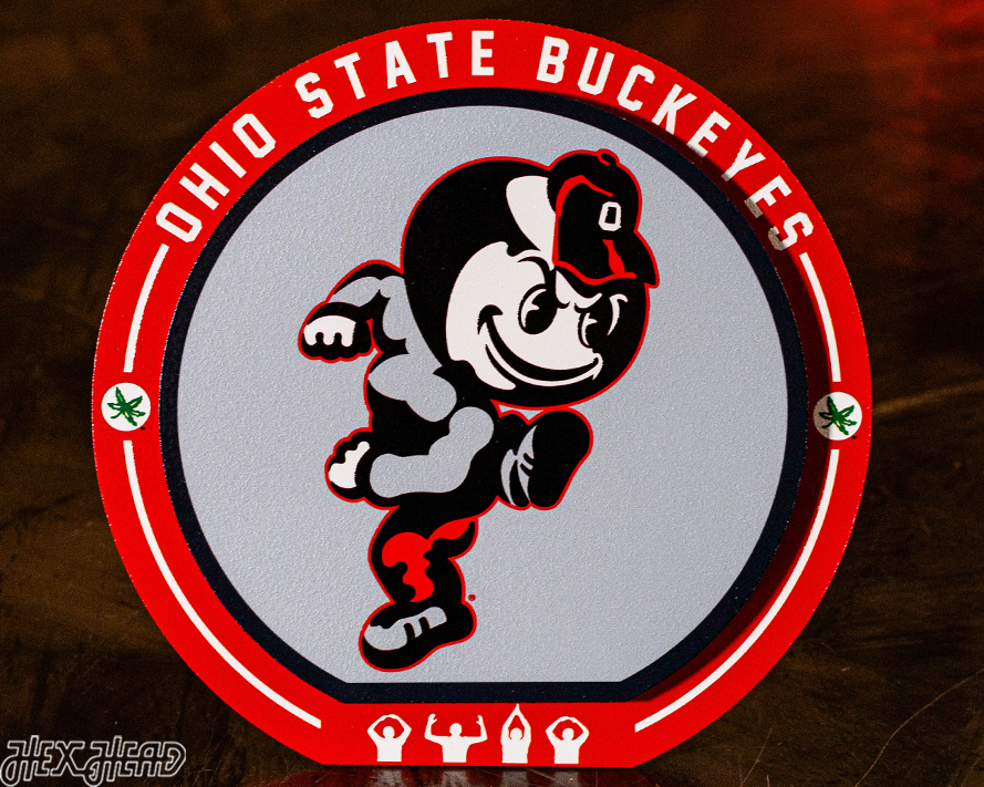 Ohio State Brutus "Double Play" On the Shelf or on the Wall Art