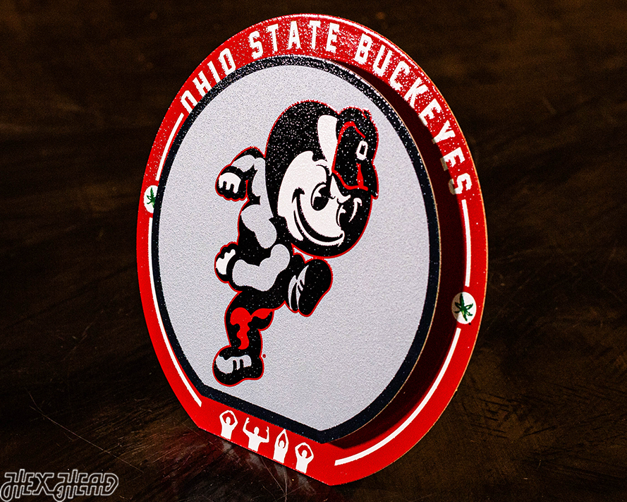 Ohio State Brutus "Double Play" On the Shelf or on the Wall Art