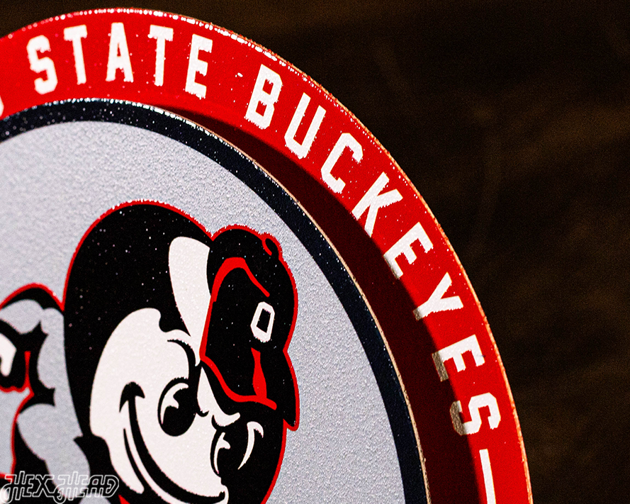 Ohio State Brutus "Double Play" On the Shelf or on the Wall Art