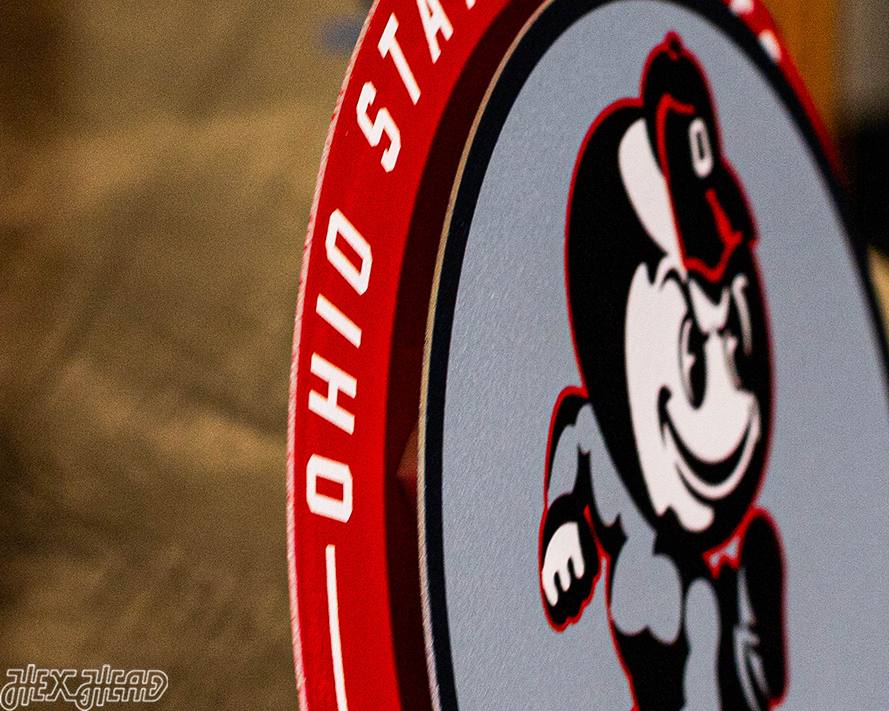 Ohio State Brutus "Double Play" On the Shelf or on the Wall Art