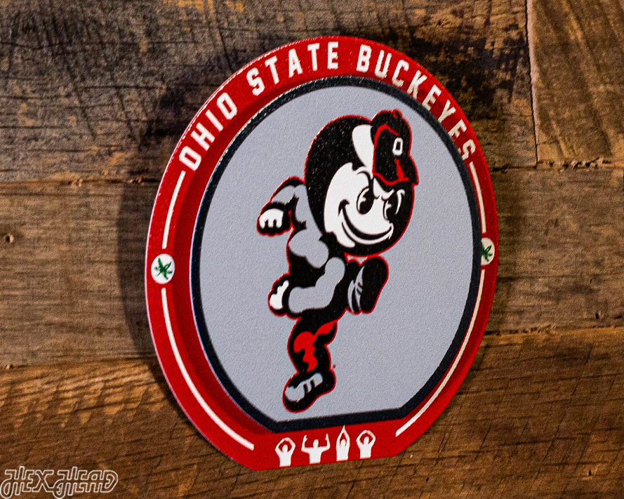 Ohio State Brutus "Double Play" On the Shelf or on the Wall Art