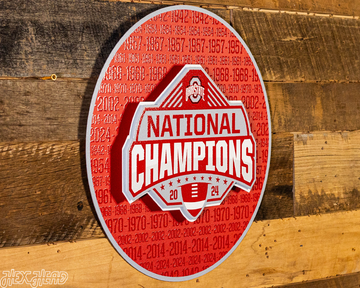Ohio State Buckeyes 2024 National Champions Craft Series 3D Embossed Metal Wall Art