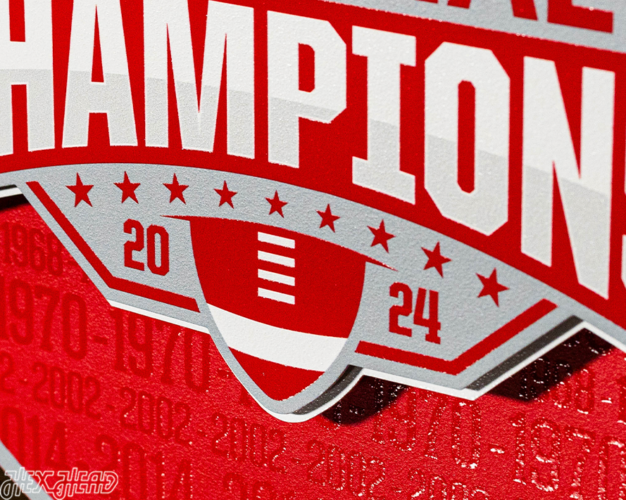 Ohio State Buckeyes 2024 National Champions Craft Series 3D Embossed Metal Wall Art