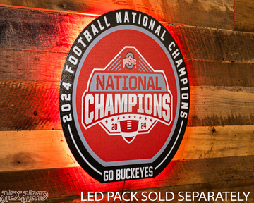 VARSITY Collection - Ohio State Buckeyes 2024 National Champions SINGLE Layer Wall Art