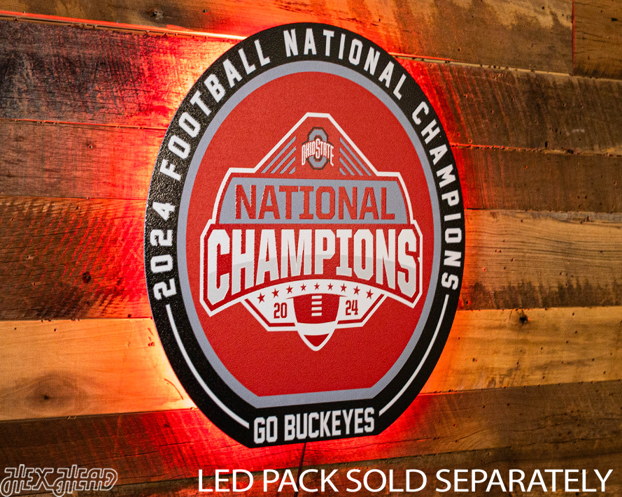 VARSITY Collection - Ohio State Buckeyes 2024 National Champions SINGLE Layer Wall Art