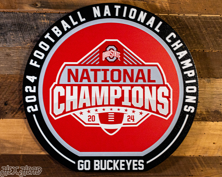 VARSITY Collection - Ohio State Buckeyes 2024 National Champions SINGLE Layer Wall Art