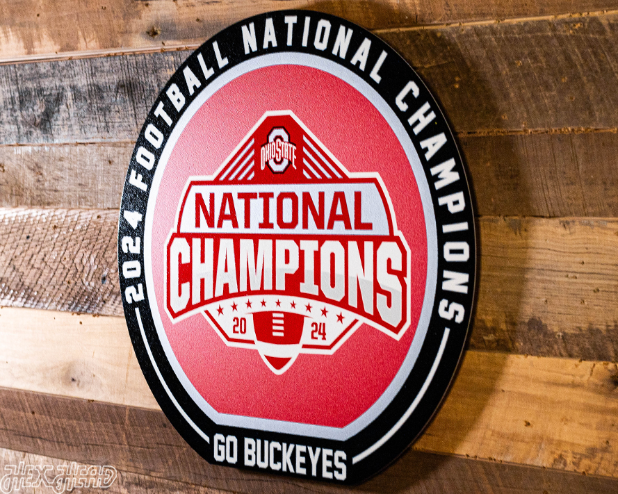 VARSITY Collection - Ohio State Buckeyes 2024 National Champions SINGLE Layer Wall Art