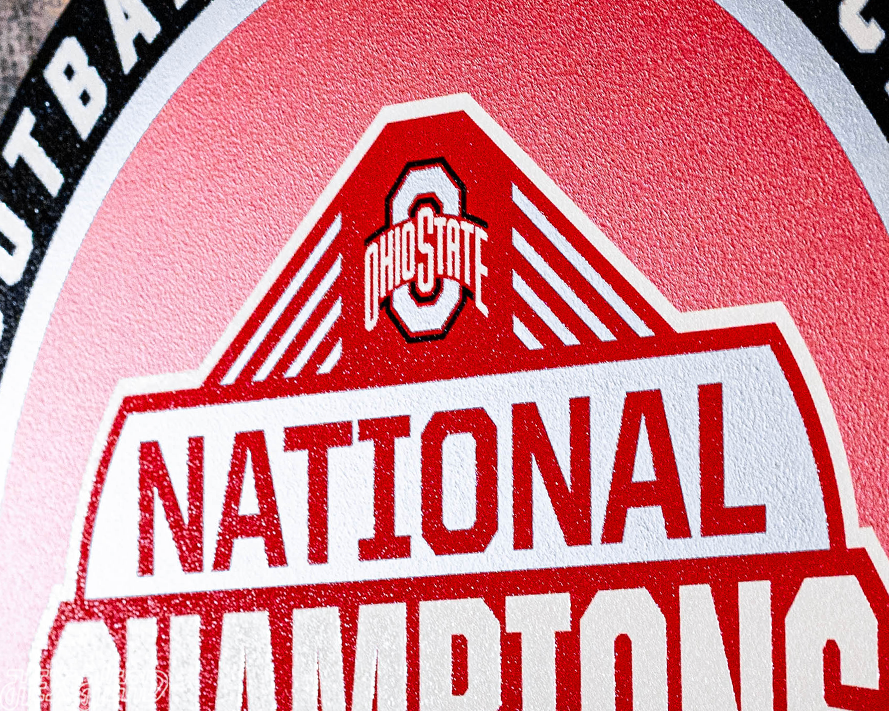 VARSITY Collection - Ohio State Buckeyes 2024 National Champions SINGLE Layer Wall Art