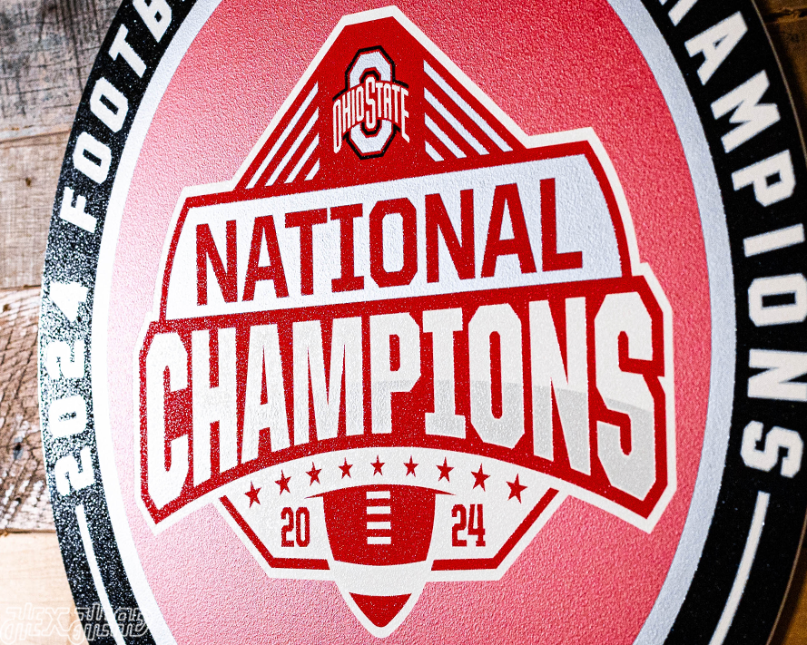 VARSITY Collection - Ohio State Buckeyes 2024 National Champions SINGLE Layer Wall Art