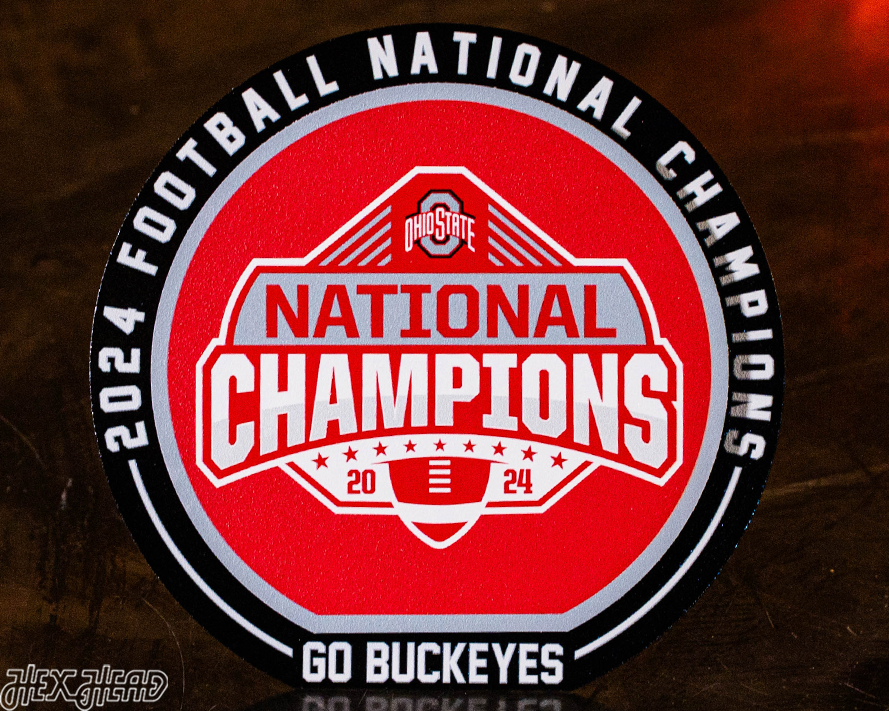 Ohio State Buckeyes 2024 National Champions "Double Play" On the Shelf or on the Wall Art