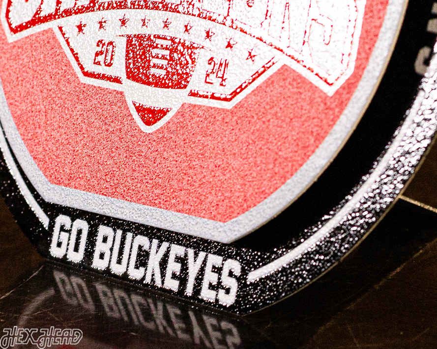 Ohio State Buckeyes 2024 National Champions "Double Play" On the Shelf or on the Wall Art