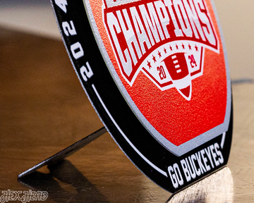 Ohio State Buckeyes 2024 National Champions "Double Play" On the Shelf or on the Wall Art