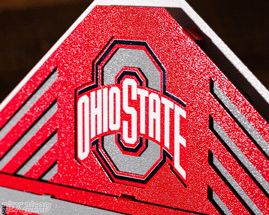 Ohio State Buckeyes OFFICIAL 2024 National Champions 3D Hand Painted Metal Wall Art