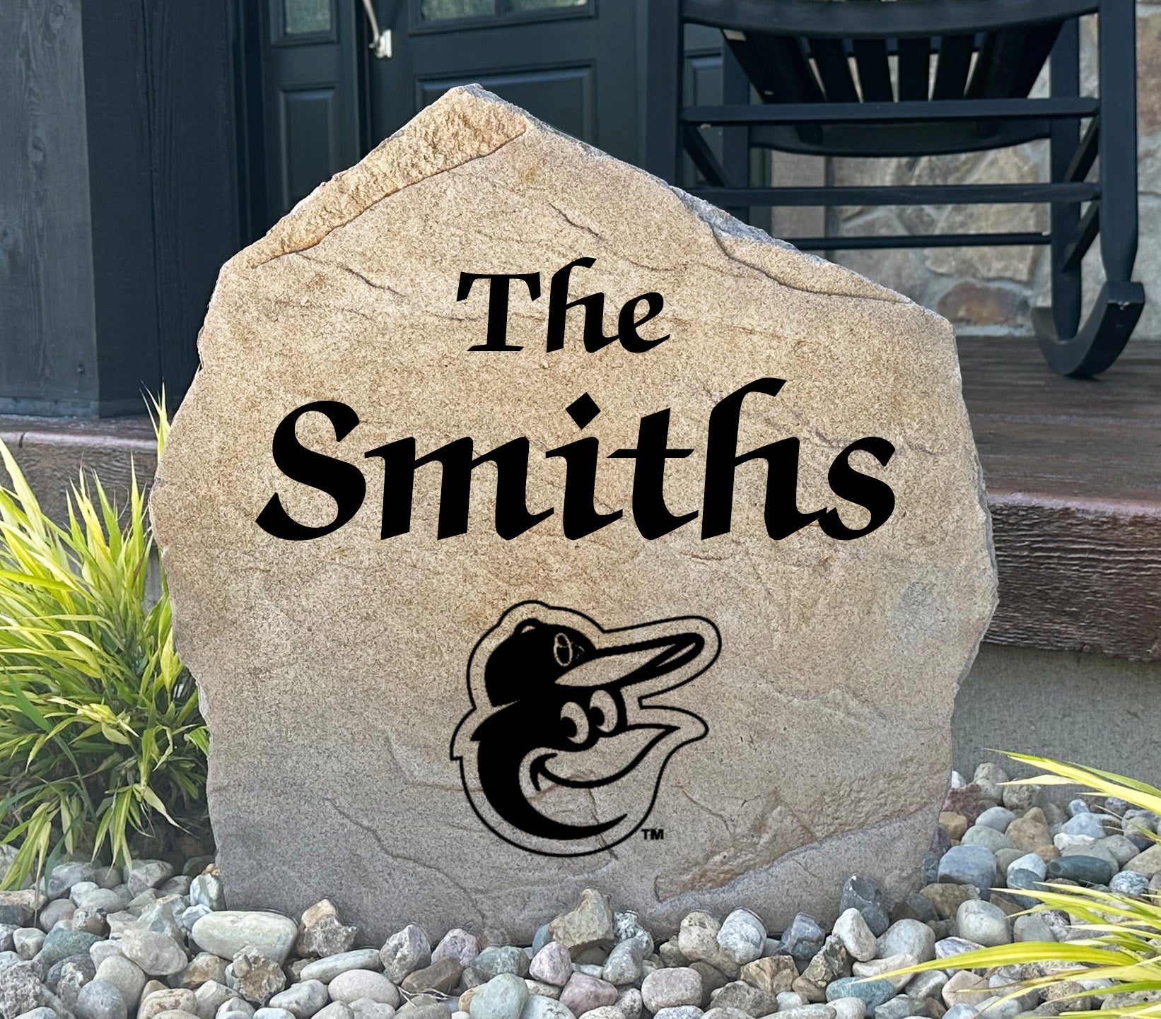 Baltimore Orioles Design-A-Stone Landscape Art Family Name