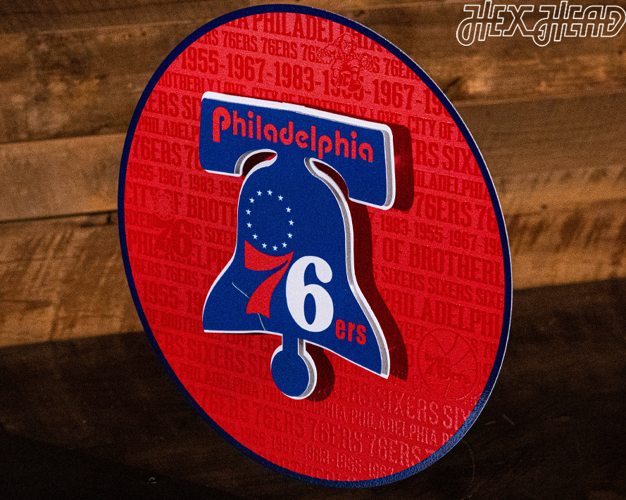 Philadelphia 76ers CRAFT SERIES 3D Embossed Metal Wall Art