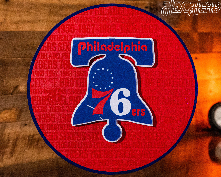 CRAFT SERIES - Philadelphia 76ers 3D Embossed Metal Wall Art