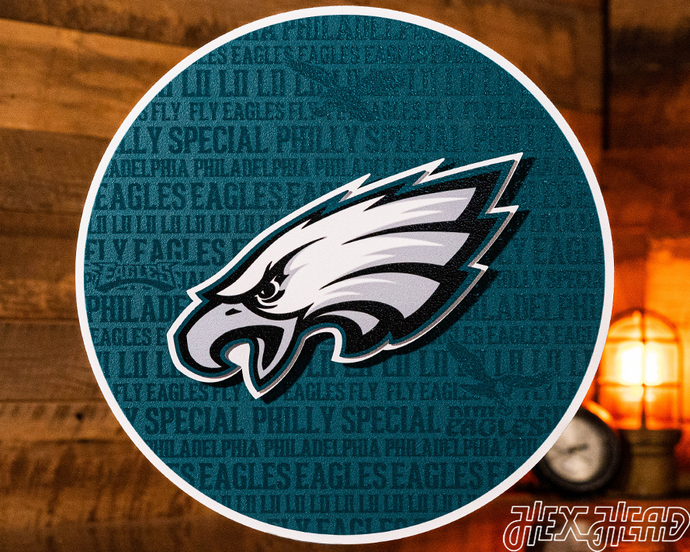 Philadelphia Eagles Love 12x12 Canvas Art 