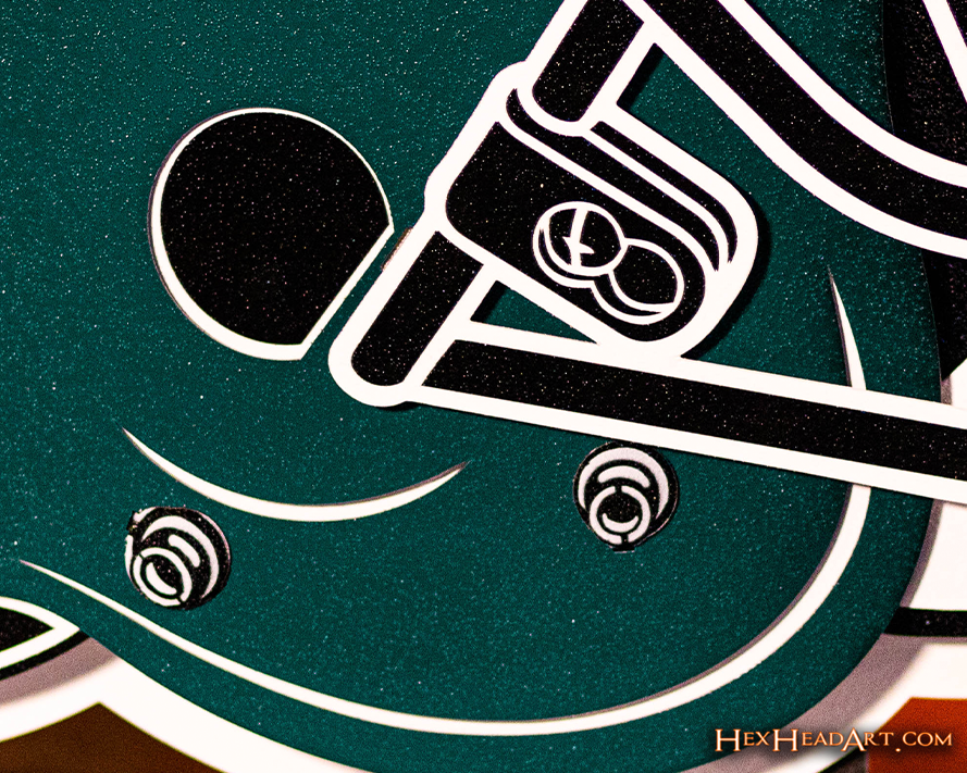 Philadelphia Eagles BLITZ Collection - 8 Layer Helmet 3D Vintage Metal Wall Art